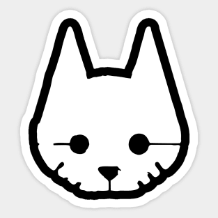 white cat Sticker